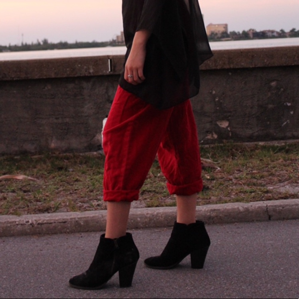 Red Vintage Fit Jeans